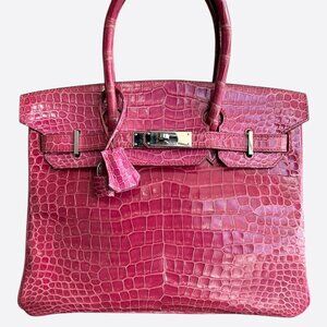 Hermes Pink Crocodile Birkin 30